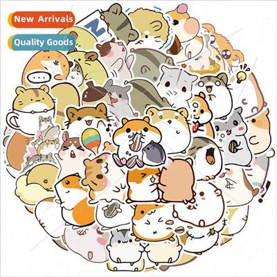 50 not repeated cute hamster stickers luggage stationery not