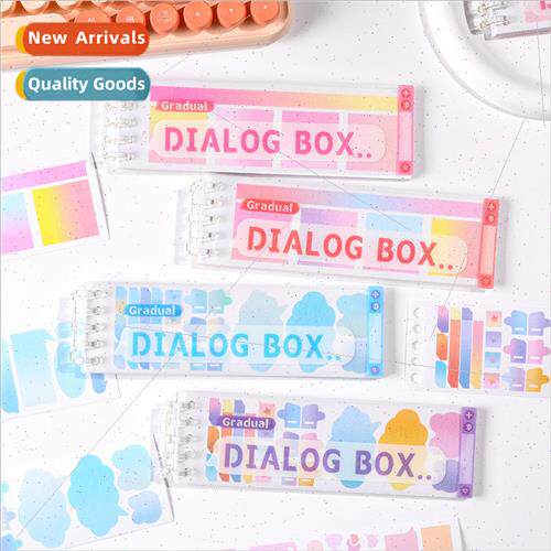 Gradient words frame color card handbook sticker book ins ch