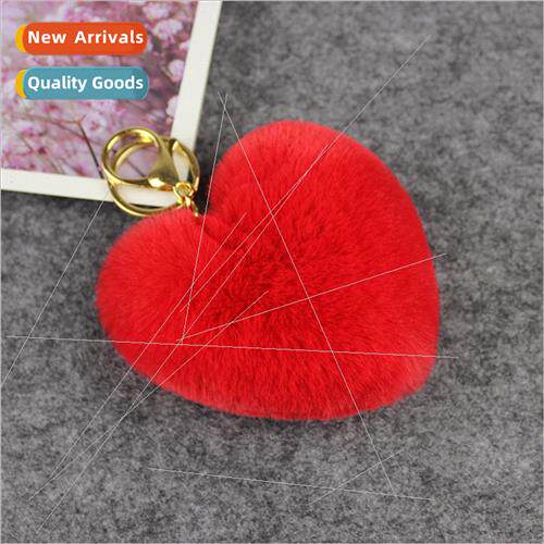Imitation otter rabbit peach heart fur ball pendant plush ca