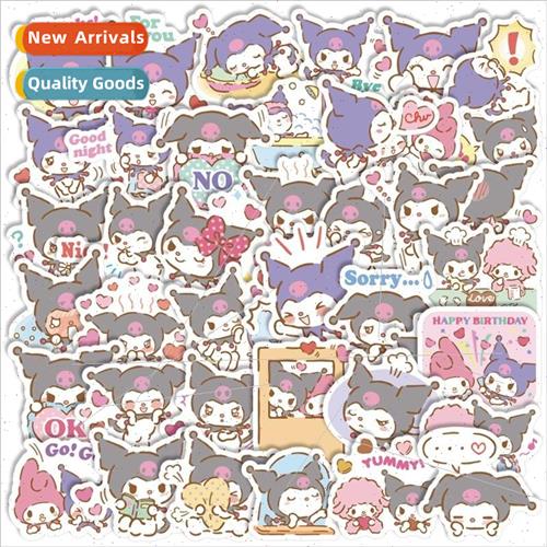 40 pcs of Kuromi stickers cute cartoon anime handbook materi