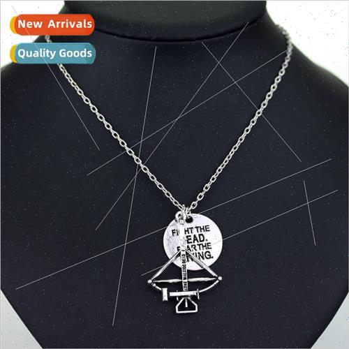 Movie and TV  walking dead bow and crossbow jewelry pendant