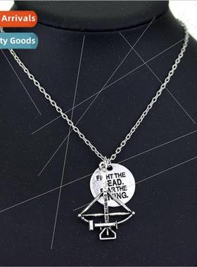 Movie and TV  walking dead bow and crossbow jewelry pendant