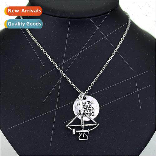 Movie and TV  walking dead bow and crossbow jewelry pendant