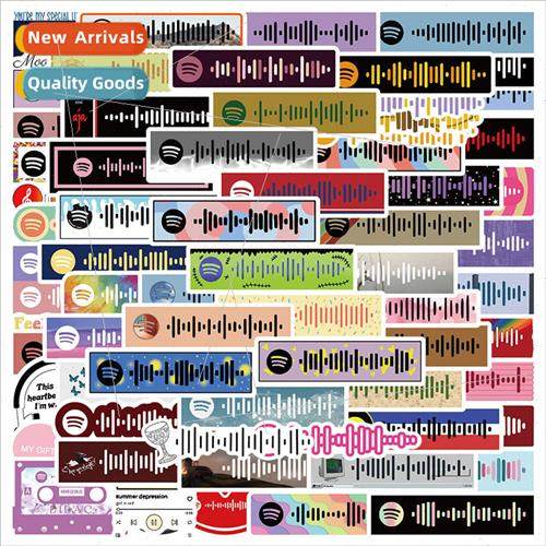 68 Music Code music stickers graffiti luggage guitar skatebo