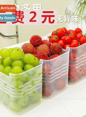 Refrigerator Storage Box Food Grade Fresh Box Home Kitchen O