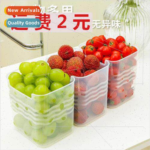 Refrigerator Storage Box Food Grade Fresh Box Home Kitchen O