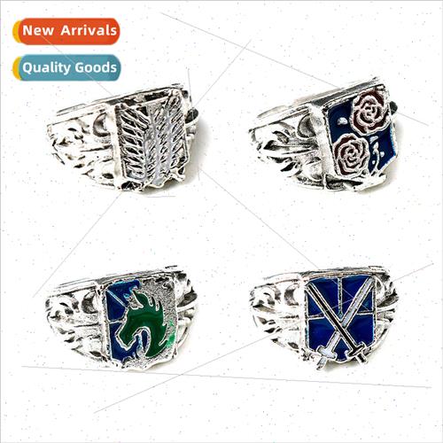 Anime  Attack on Titan Corps badge ring training corps openi