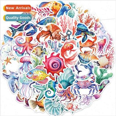 50 cartoon colorful marine animals graffiti stickers persona