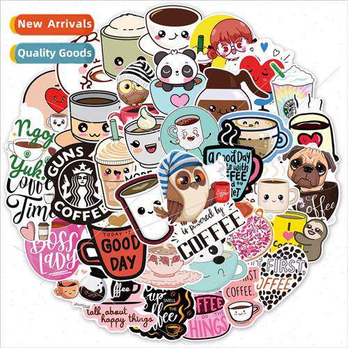 50 coffee coffee graffiti stickers suitcase guitar car compu