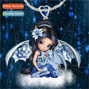 Printing Pendant Style Nec Necklace Story Lady New Dragon