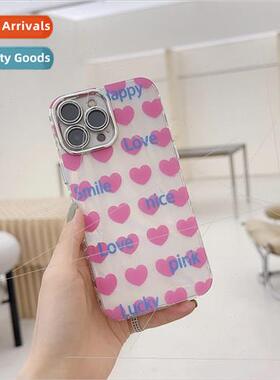 INS shell pattern pink love 适用 Apple 13/12 phone case iPho