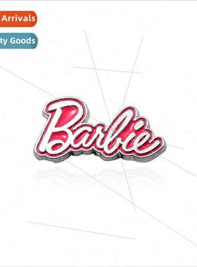 Cartoon Barbie Pink Barbie Brooch Pink Girl Bag Clothes Acce