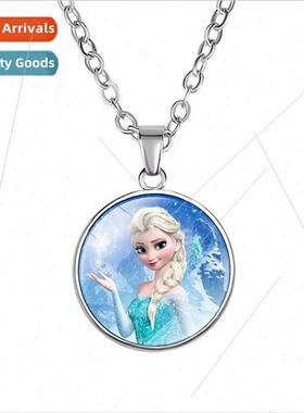 New Frozen Gemstone Necklace Frozen Elsa Anna Princess Serie