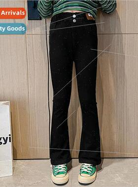 2023 new childrens jeans 适用 girls spring and fall  of fash