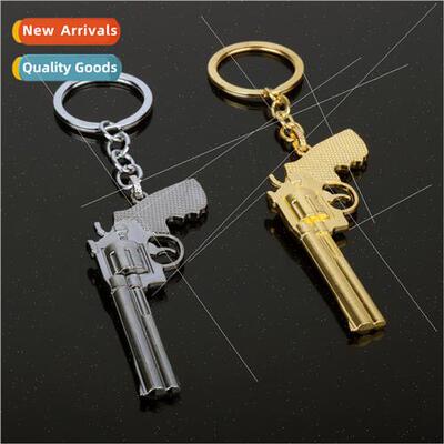 Online game  revolver weapon model keychain chicken metal mi