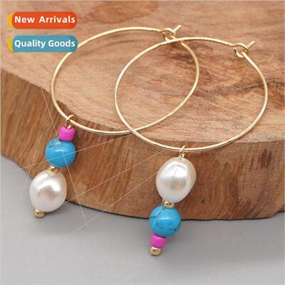 20 new fashion ethnic  iron gallstone blue turquoise log sem