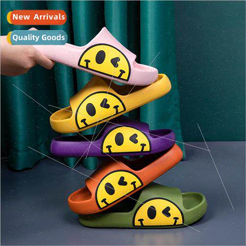 Slippers female summer couple cute smiley sandals male -slip