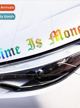 Time is money personalized English lamp header car stickers