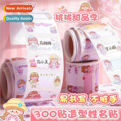 Ka Ba Bear cartoon name stickers handwritten mug stickers te