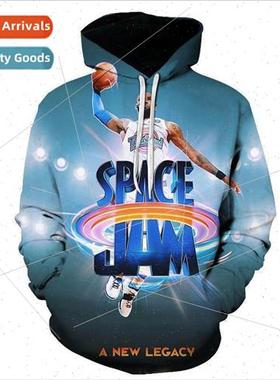 Hooded  Plus Size Sweatshirt Air Slam Dunk 3D Digital Printi