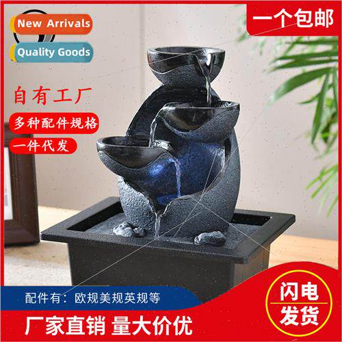 Modern simple water fountain attracts wealth creative geomet