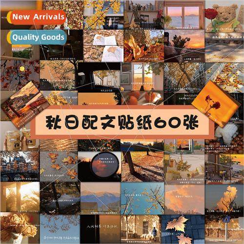60 pcs of autumn language stickers ins wind autumn landscape