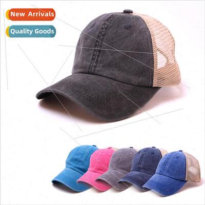 Mesh cap washed do old breathable mesh duck tongue cap femal