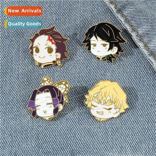 Cartoon anime ghosts destroy the edge of  metal badge my wif