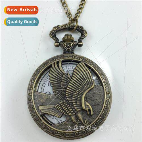 Large Pocket Watch Hunger Games 2 Starburst Mockingjay Vinta