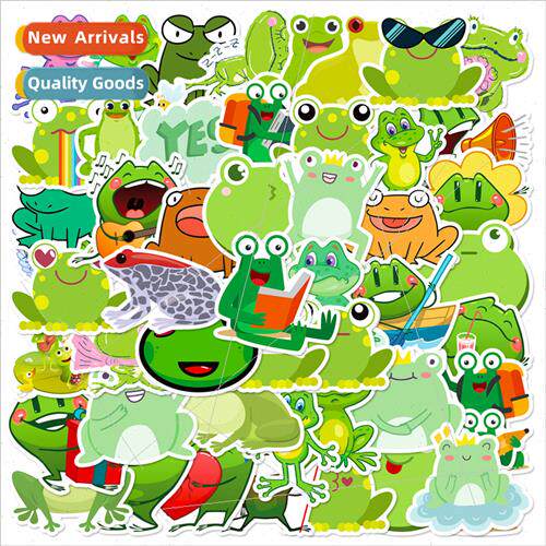 50 cartoon croak series stickers cute frog anime graffiti st