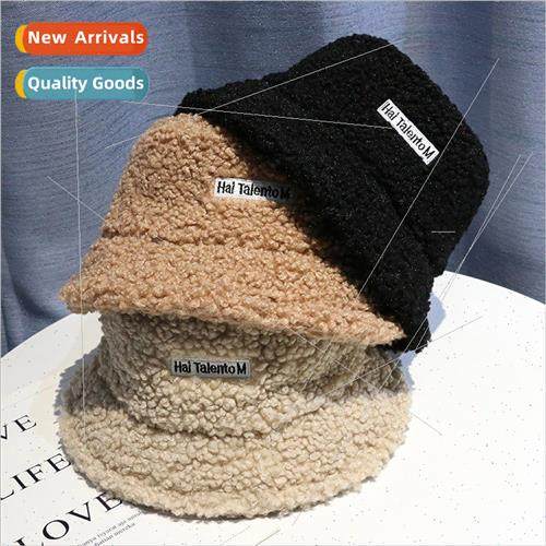 Autumn and winter hat female lamb wool velvet fisherman hat