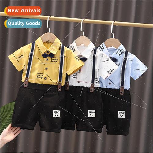 Boys summer suit suit 2023 new handsome boy Korean short-sle