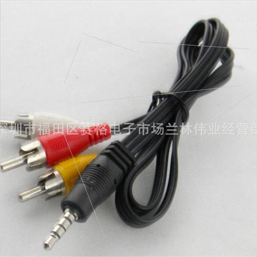 Set-top box audio cable video cable split into three AV cabl