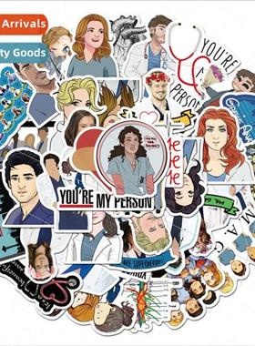 50 new American drama Greys Anatomy graffiti stickers luggag
