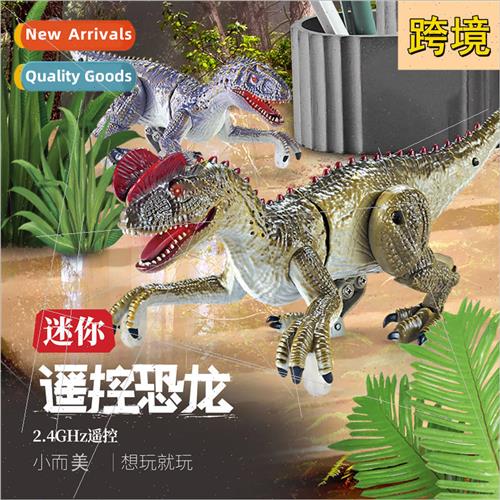 Children will walk remote control dinosaur toy model raptor