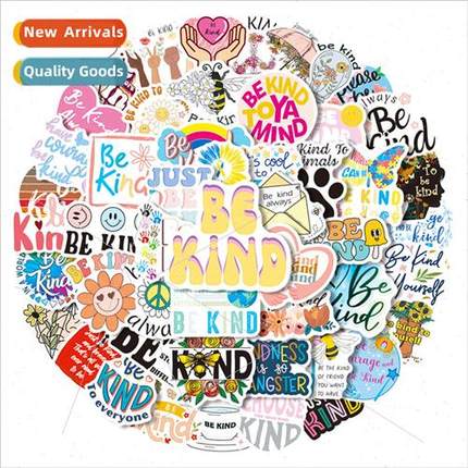50 pcs be kind friendly kind theme words luggage cell phone