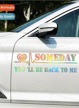 Back to me car stickers personalized laser reflective Englis