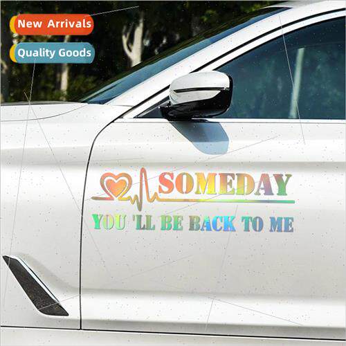 Back to me car stickers personalized laser reflective Englis