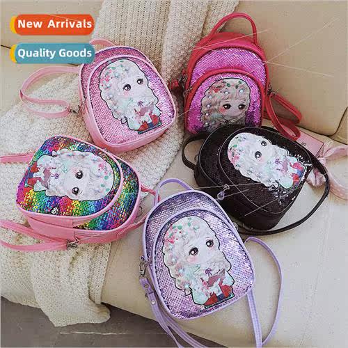 pu sequins childrens shoulder bag new fashion princess boys