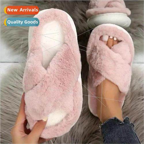 New plush slippers women cross section furry slippers leisur