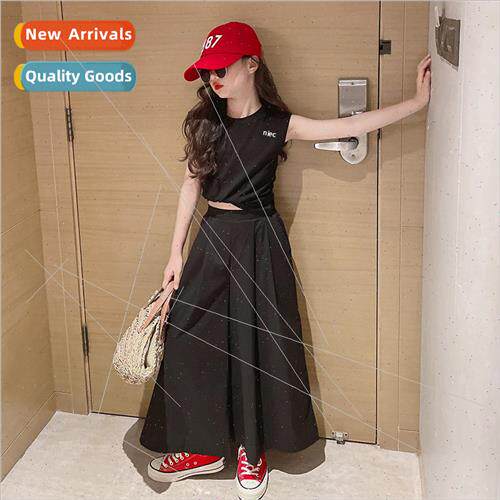 Childrens clothing girls casual suit summer  middle and larg