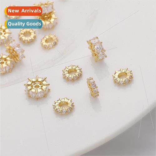 Color preservation 14K gold clad zirconia large hole wheel s