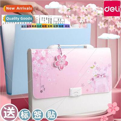 a4 folder organ bag multi-layer students with transparent in