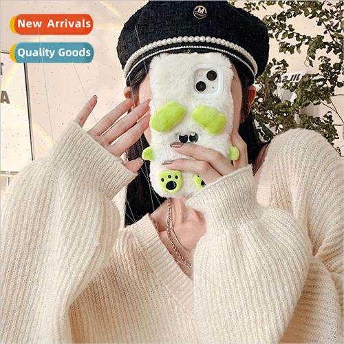 适用 Apple 14Pro plush cute cartoon 13 phone case iphone13Pr