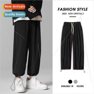 pants mens silk the section casual thin Ice summer