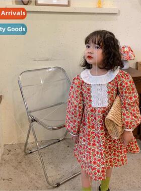 childrens dress 2021 Korean spring and fall new girls lace f