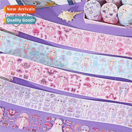 Bella dress up die cut tape cute cartoon princess no cut dec