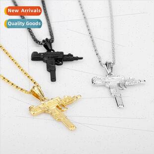 Submachine Model Gun Pendant Nec Personalized Jewelry Weapon