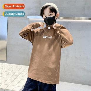 velvet new high childre handsome collar 2023 Boys sweater