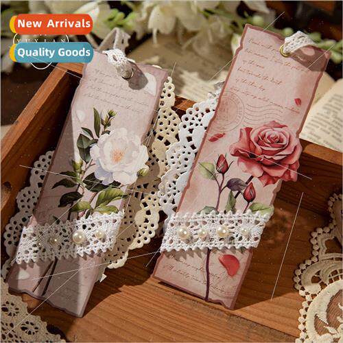 Shaped flower bookmarks flower letters light retro can write